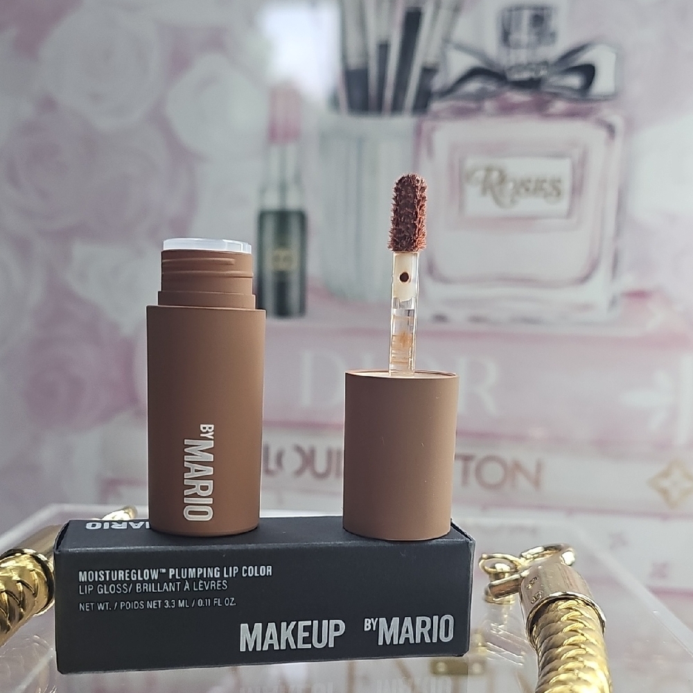 Makeup By Mario Moisture Glow Non Tingling‎ Plumping Lip Color- Carmel NIB